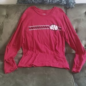 Vans Long Sleeve Red Tee